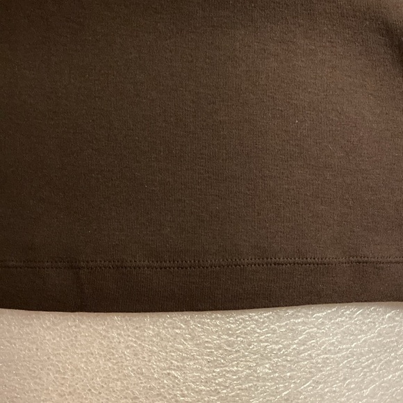 Chico’s Brown V-Neck Short Cap Sleeve Stretch T-Shirt - Chico’s Size 0 - Picture 9 of 15